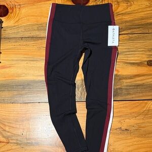 Athleta Ultra High Rise Elation Sport Stripe Stripe Tight/Leggings, Black